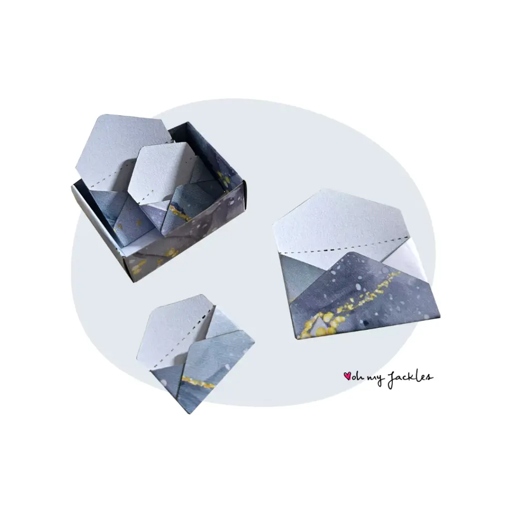 Grey Mist Mini Envelopes & Tiny Tray by OhMyJackles