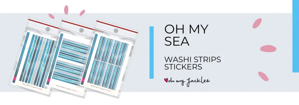 Oh My Sea Washi Tape Strips a5 LONG BANNER by OhMyJackles