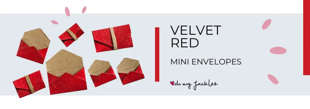 Velvet Red Mini Envelopes LONG BANNER by OhMyJackles