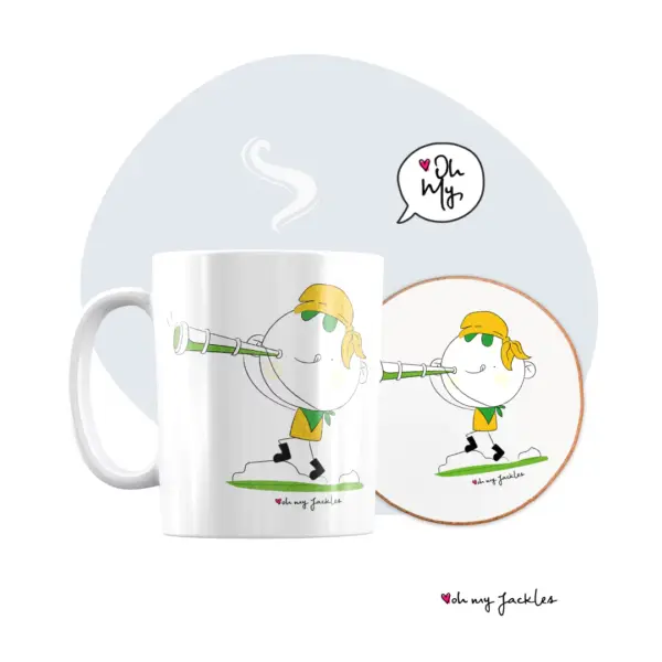 Jackson Search Mug Green & Coaster by OhMyJackles 2024