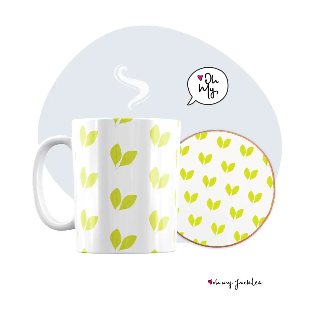 Leafy Mug & Coaster by OhMyJackles 2024