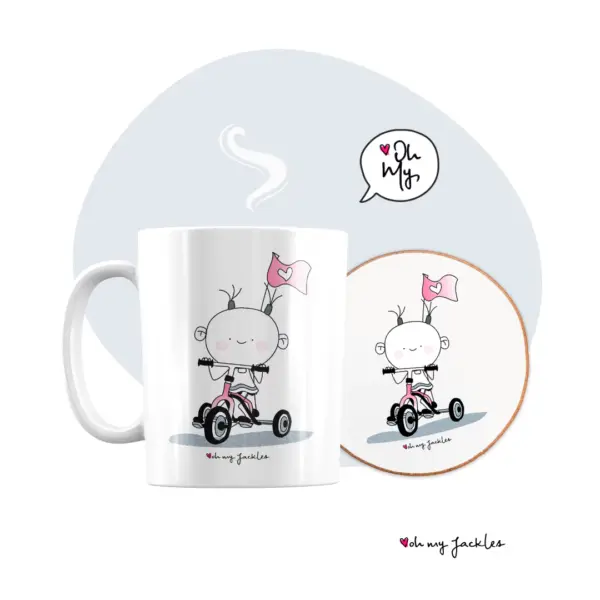 Lisl Bike Mug & Coaster by OhMyJackles 2024