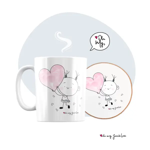 Lisl Heart Mug & Coaster by OhMyJackles 2024